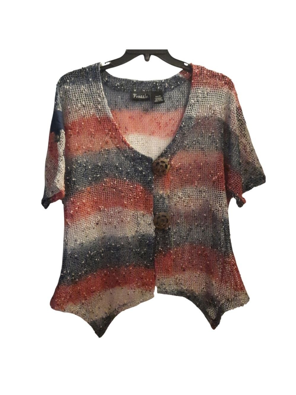 Frazzle Variegated Cardigan Size Medium